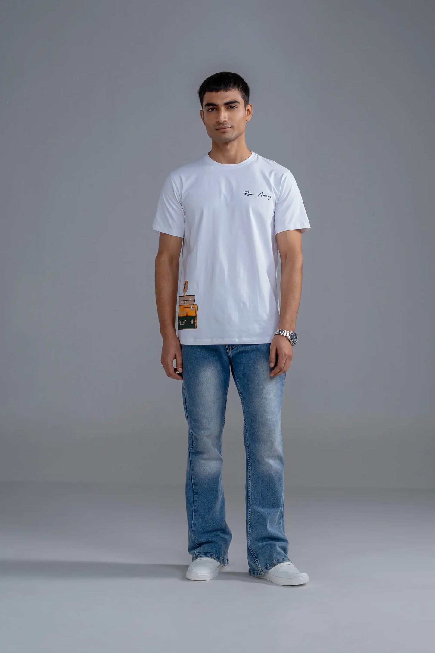 Run Away White Premium T shirt