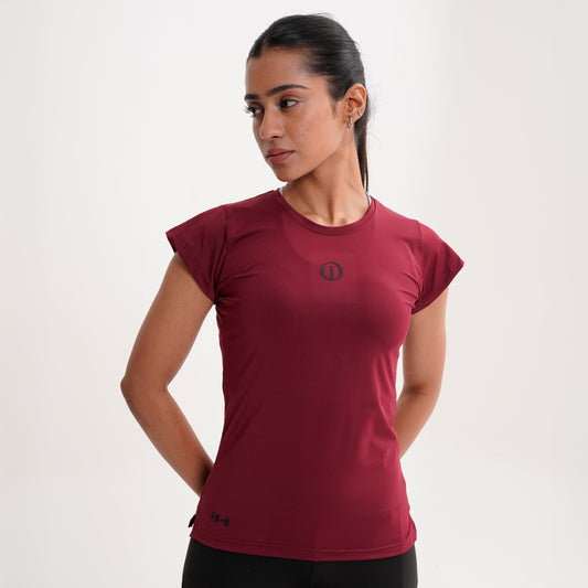 PR-II WOMEN TSHIRT: " MEHROON"