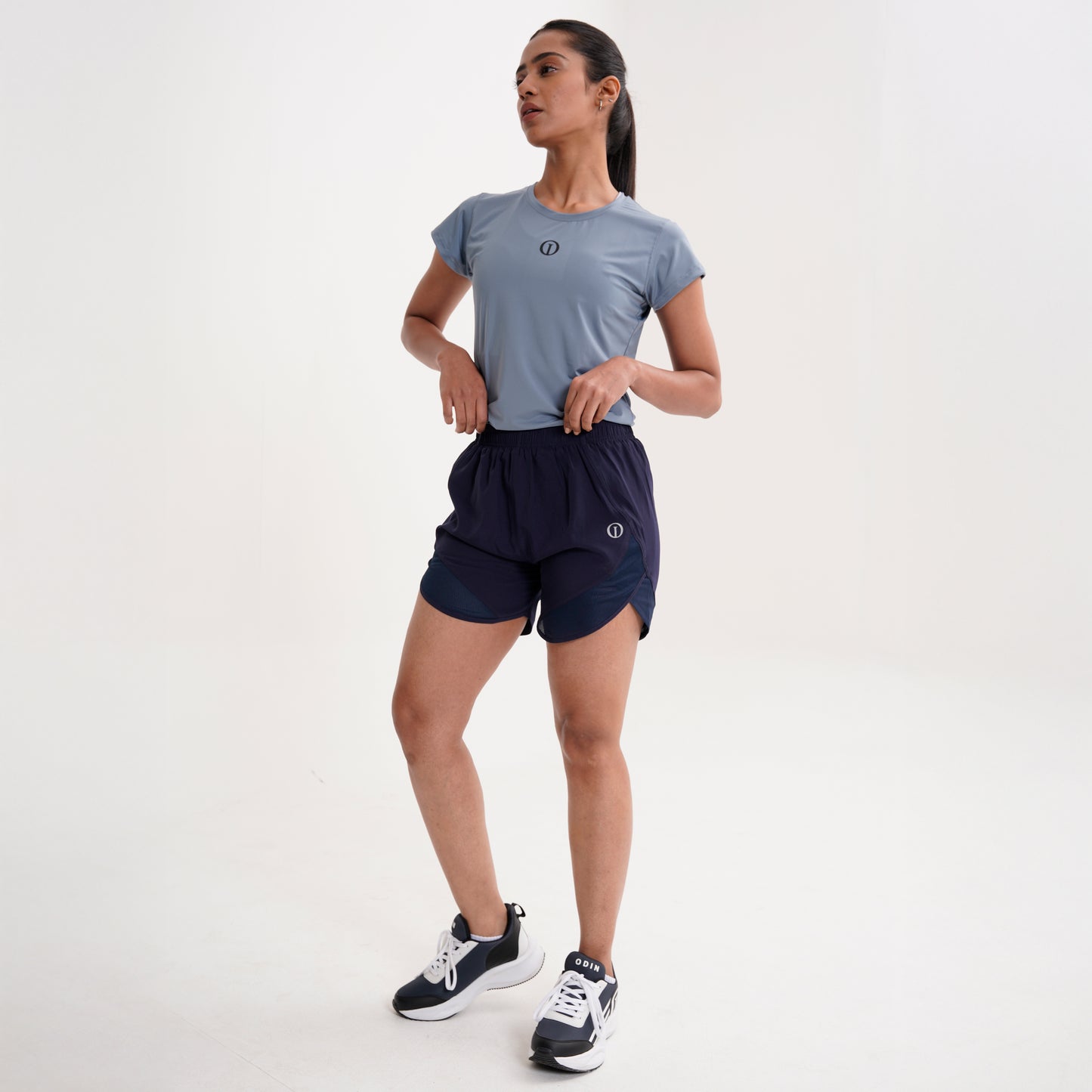 Navy Shorts with Sports Blue Tee