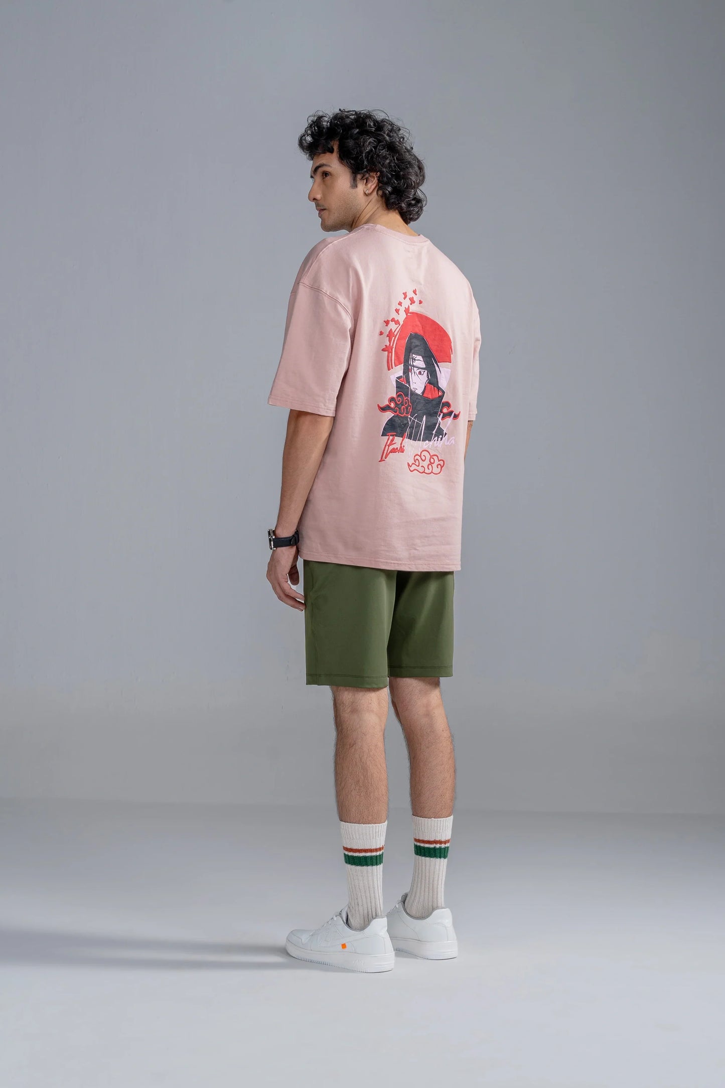 Uchiha Itachi Pink Drop Shoulder