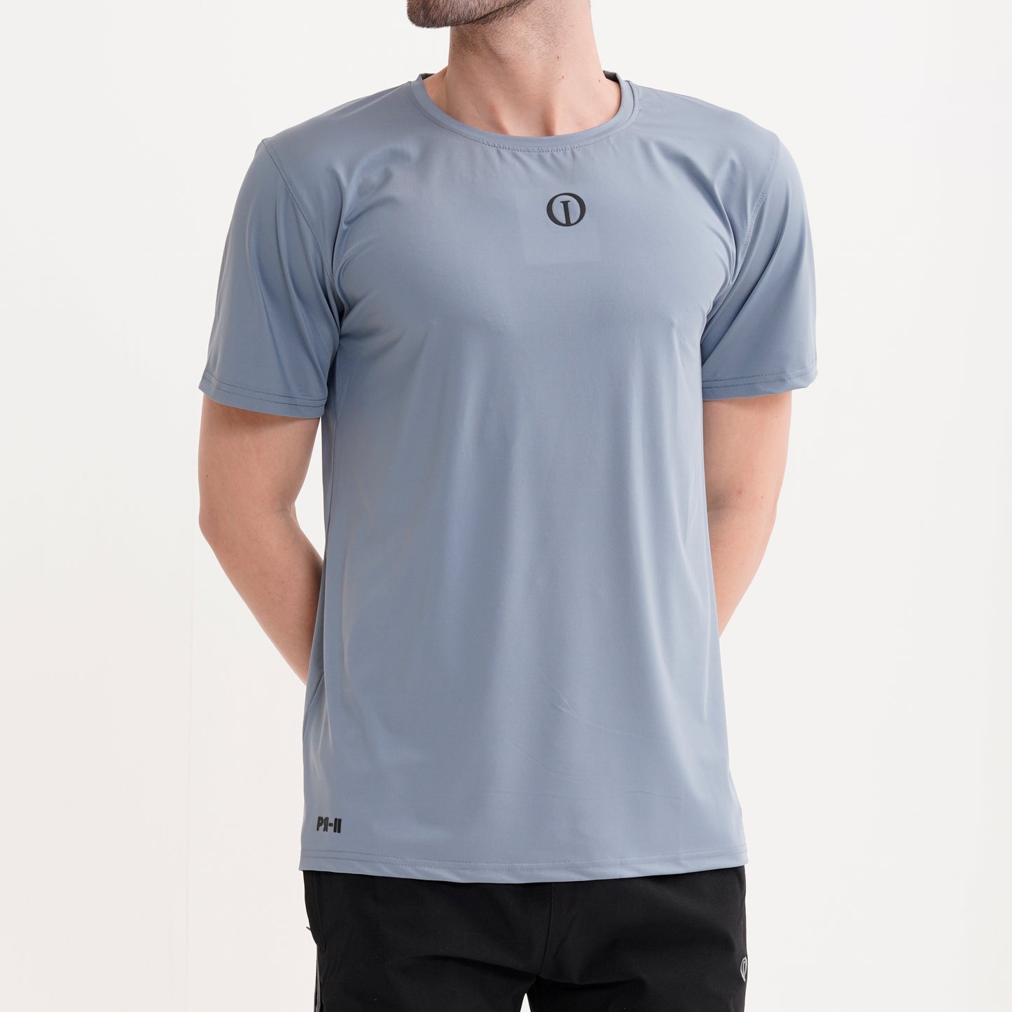 Black Tracksuit with Blue Tee